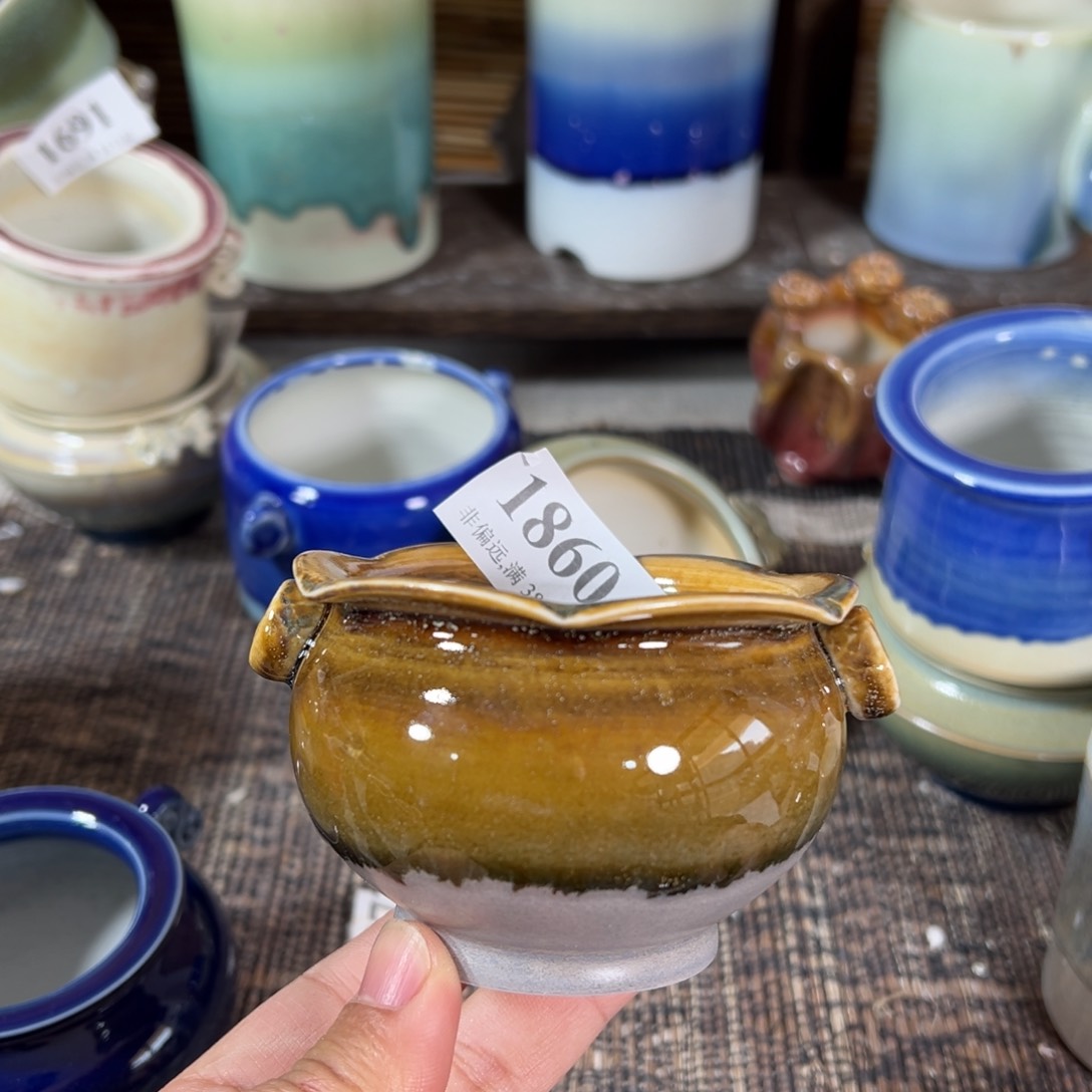 红陶景德镇手工花盆