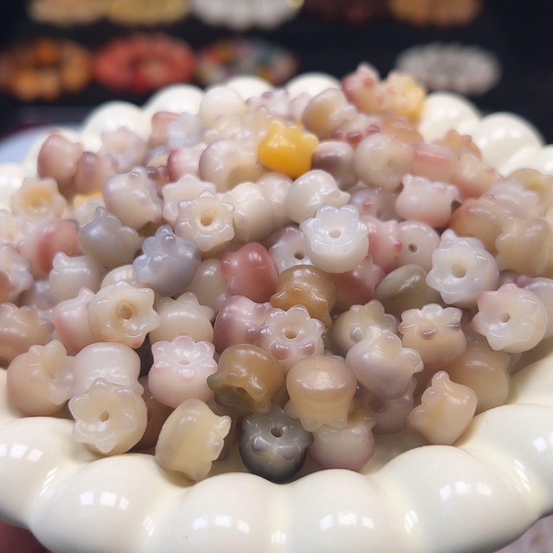 手串菩提根/象牙果卡12多宝蓝铃花20颗