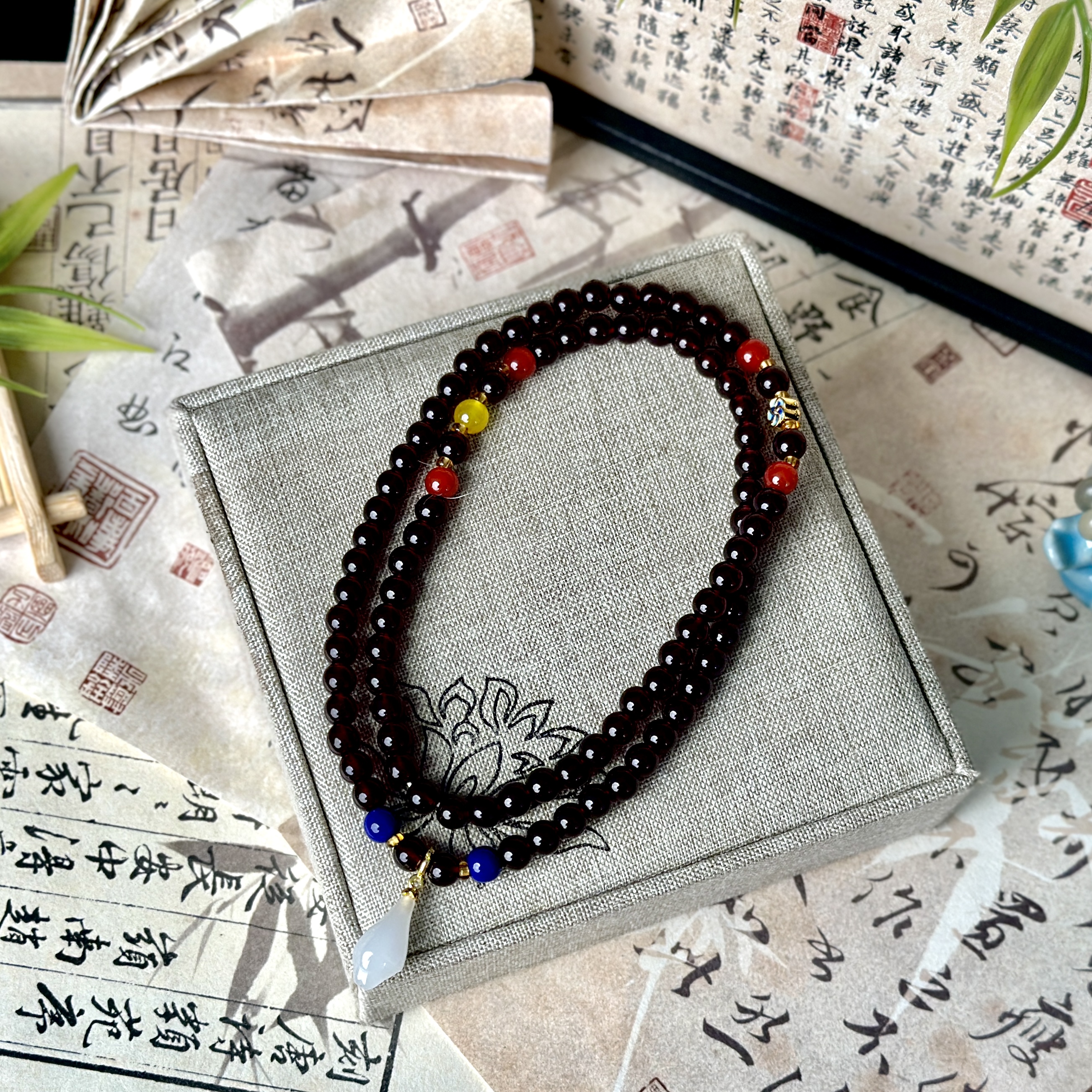 石榴石多圈手串379无礼盒