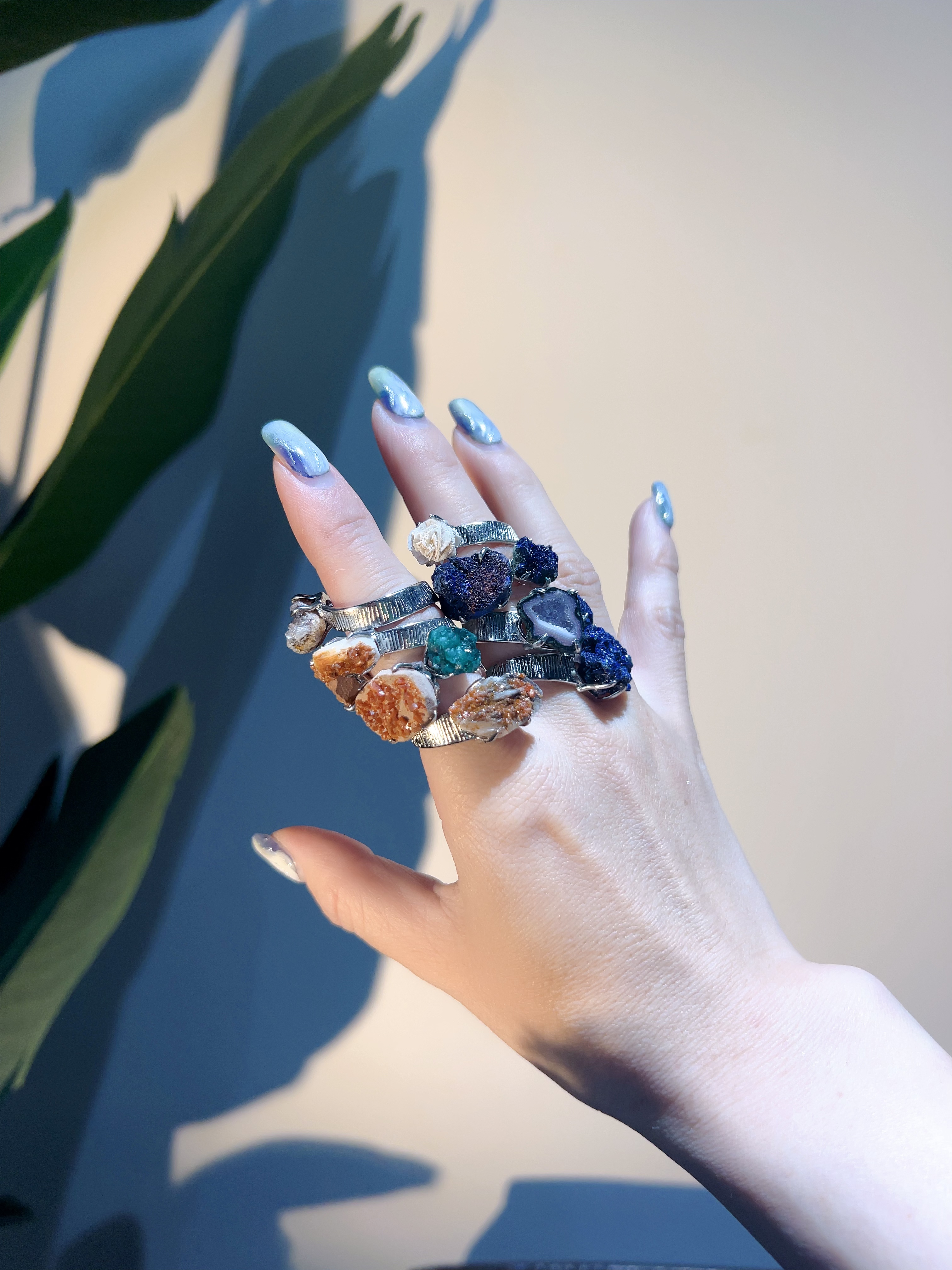 小众设计原矿手作一枚可调节戒指时尚气质首饰一物一拍不退不换