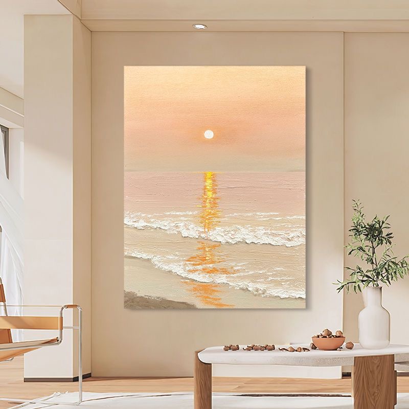 【温柔的海】玄关装饰画2025高级感挂画厚肌理客厅沙发背景墙装饰画