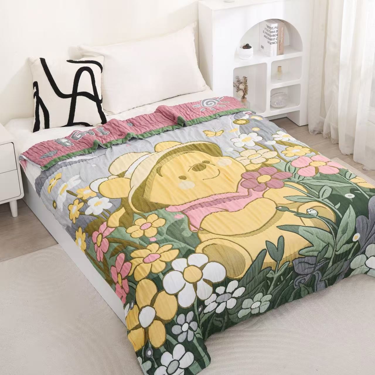 花朵维尼(泡芙被）1.5*2.0四季通用透气性好