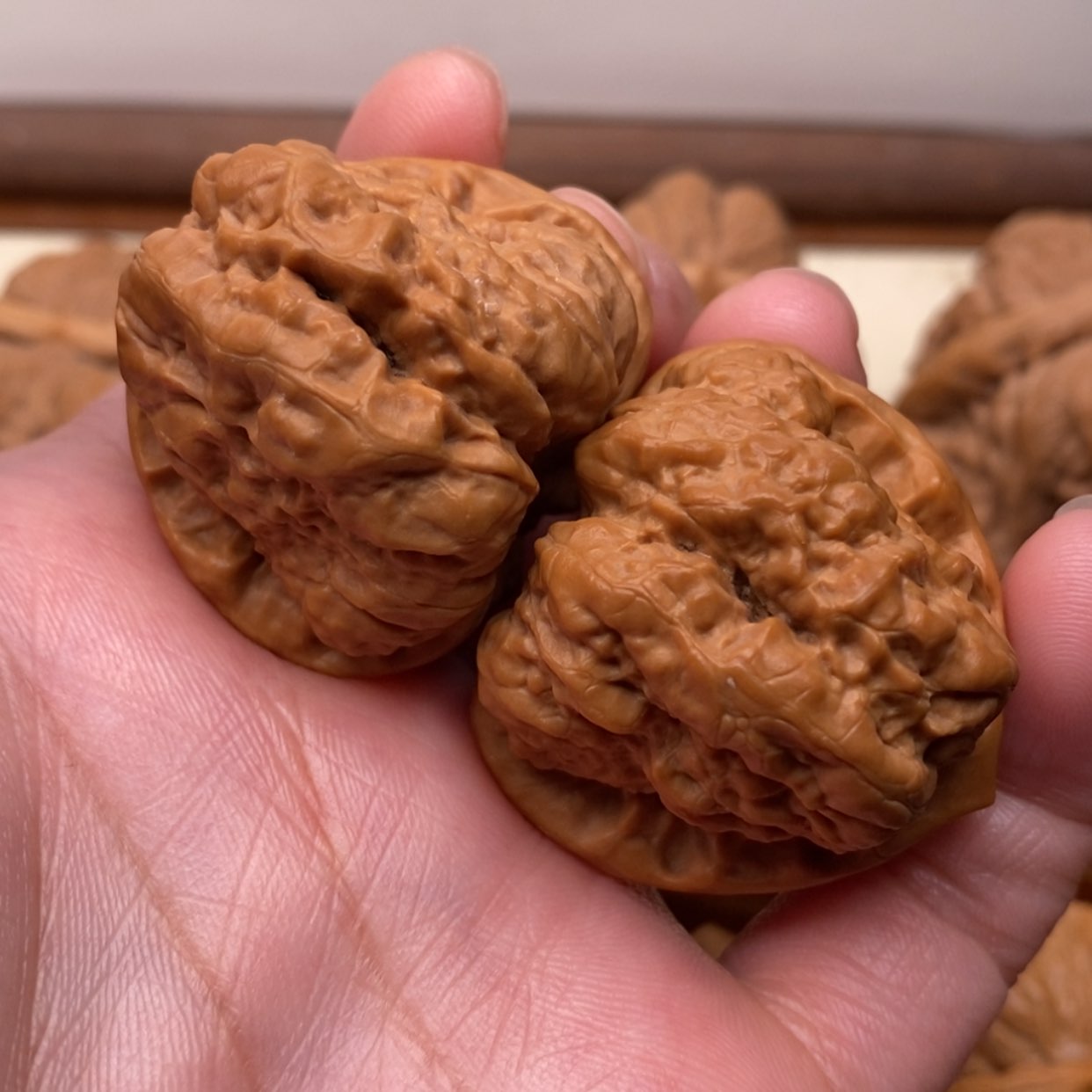 【闪购商品】把件文玩核桃W****⁸三角蛙边36左右