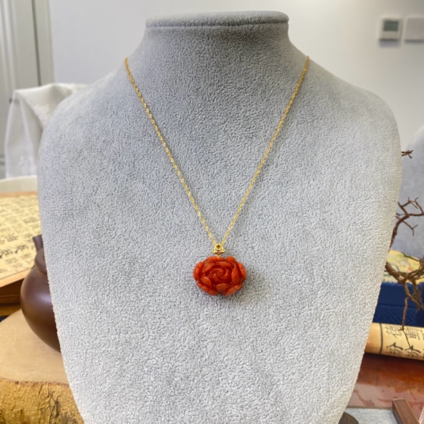 链子925银珐琅 指定款花朵款k18吊坠