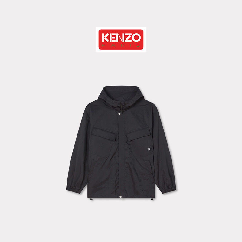 KENZO 26春夏新品 男士海棠花BOKE 2.0箱型口袋连帽外套