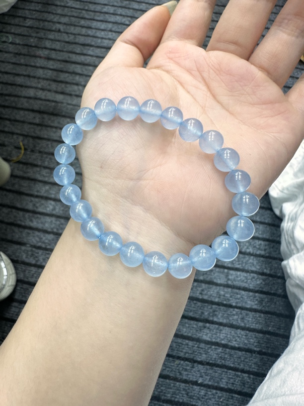 海蓝卡8毫米单圈宝石手串