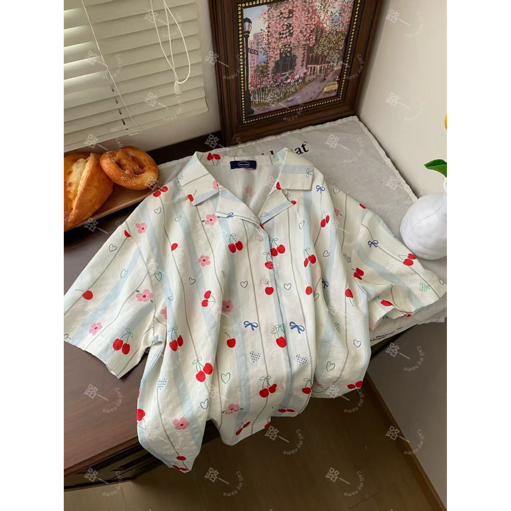 韩国代购.Call my name 樱桃睡衣L25062113