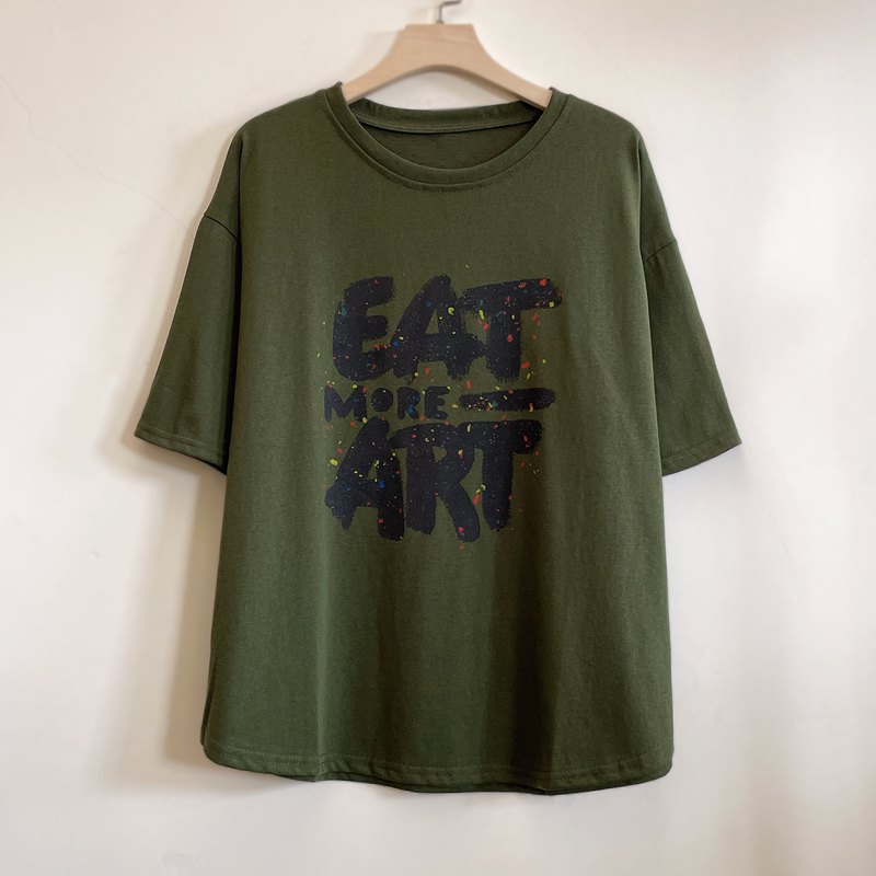 中年妈妈装夏季显瘦宽松遮肉吸汗休闲百搭T恤2025新款YX105407