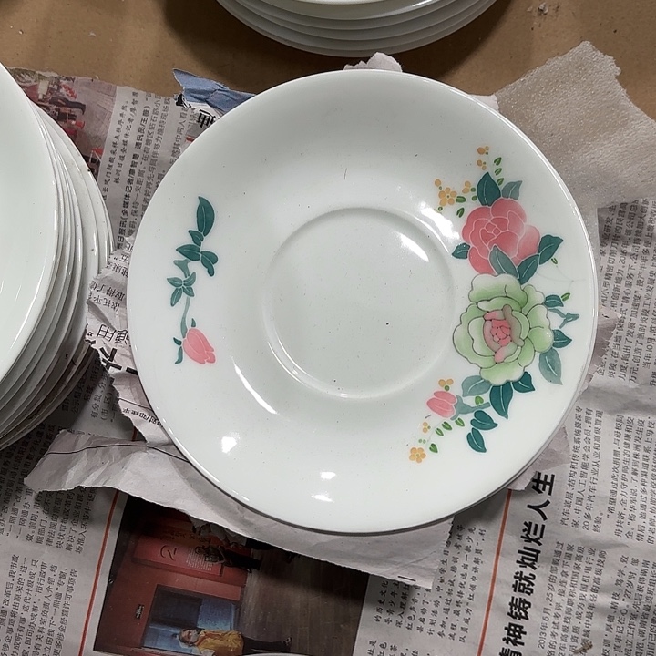 陶月季花碟子，碟子碟子二极品二极品