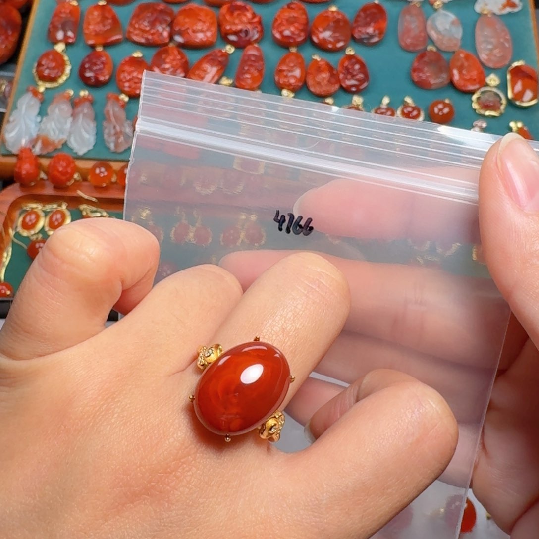 南红玛瑙南红银S925镶嵌