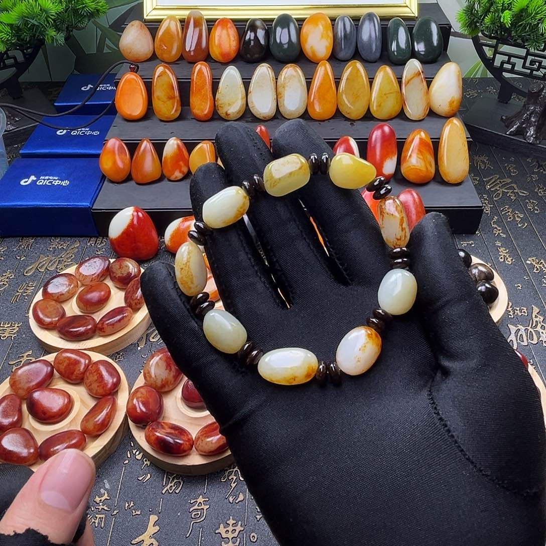 和田玉未镶嵌套链