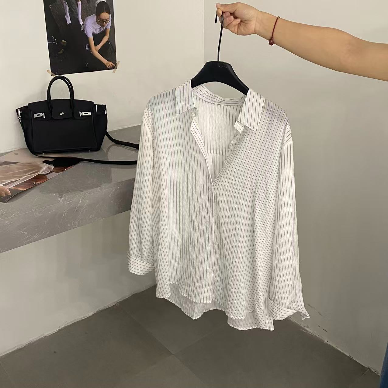 【ARONG阿荣家】衬衫06008-白细条纹-ML