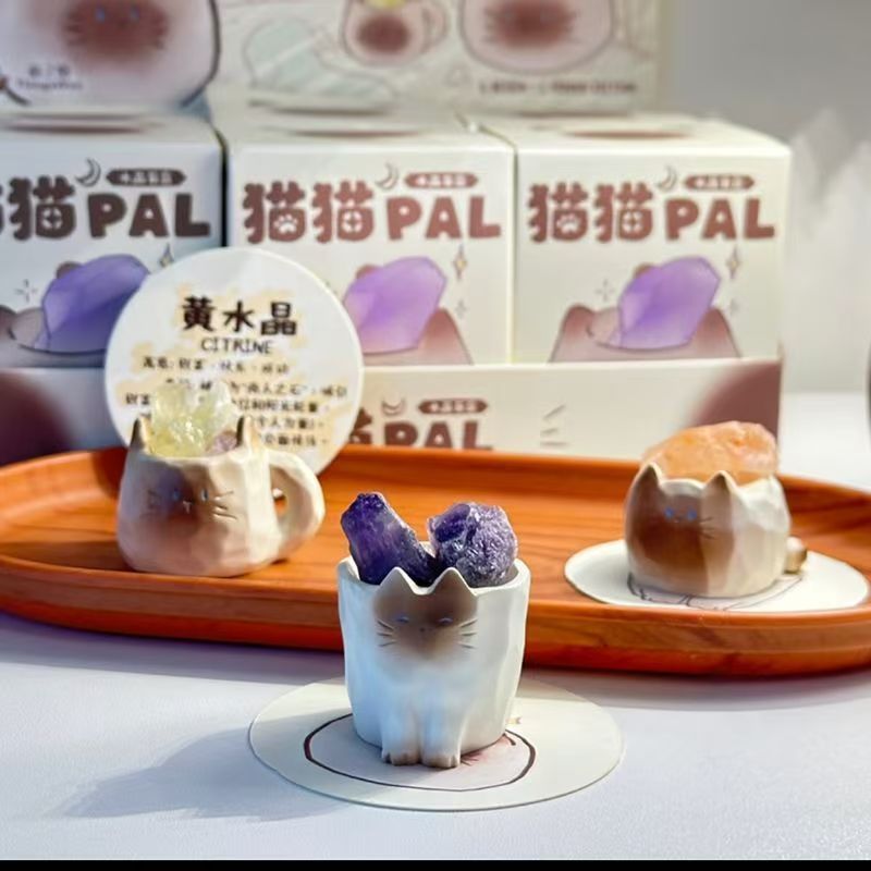 热销款-2版猫猫动物PAI水晶石惊喜盒本册