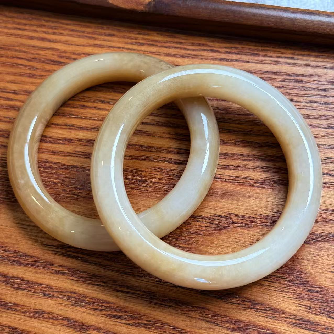 【DE QIAO】和田玉糖青花料手镯 温婉细腻（发一个，多样性发货）