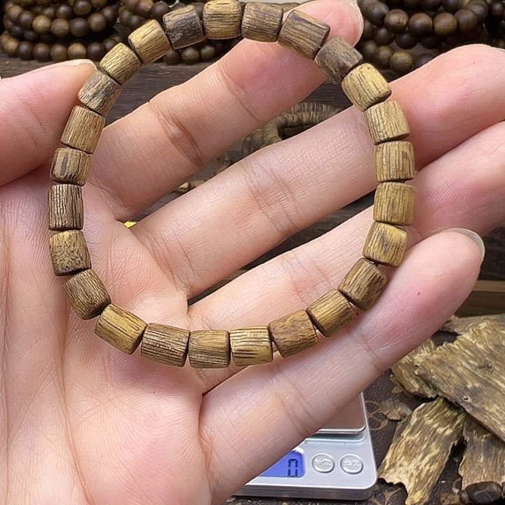 沉香沉香碎屑06桶珠单圈