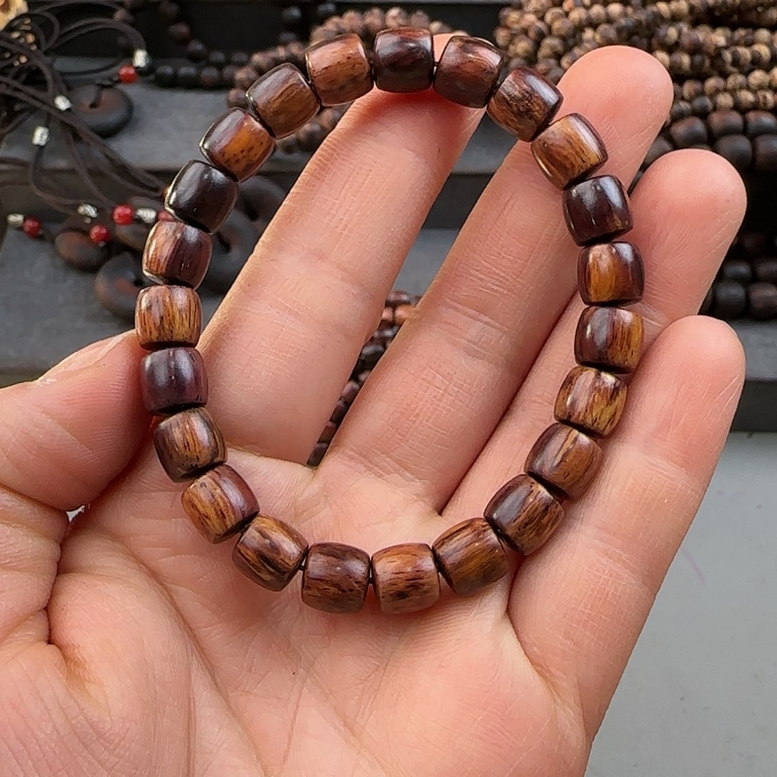 降真香手串/手链8×8海南红降黑金底