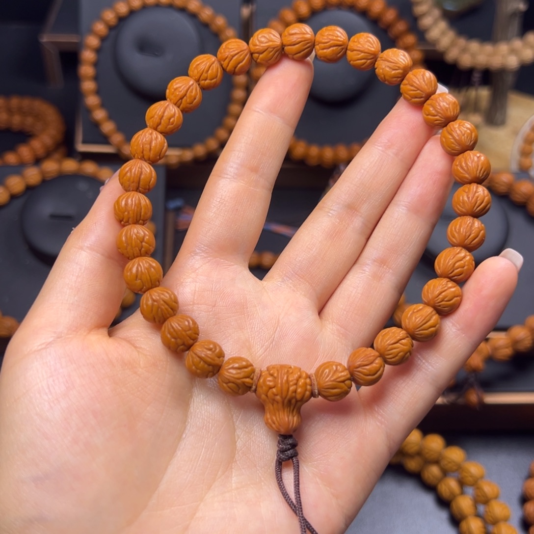 桃核手串野生玉龙脊10