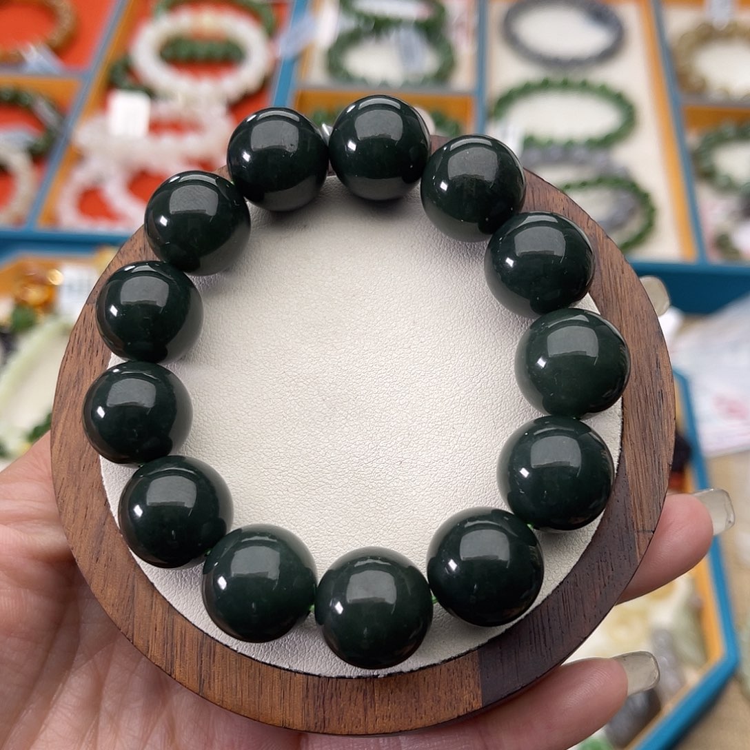 和田玉未镶嵌手串A19卡16