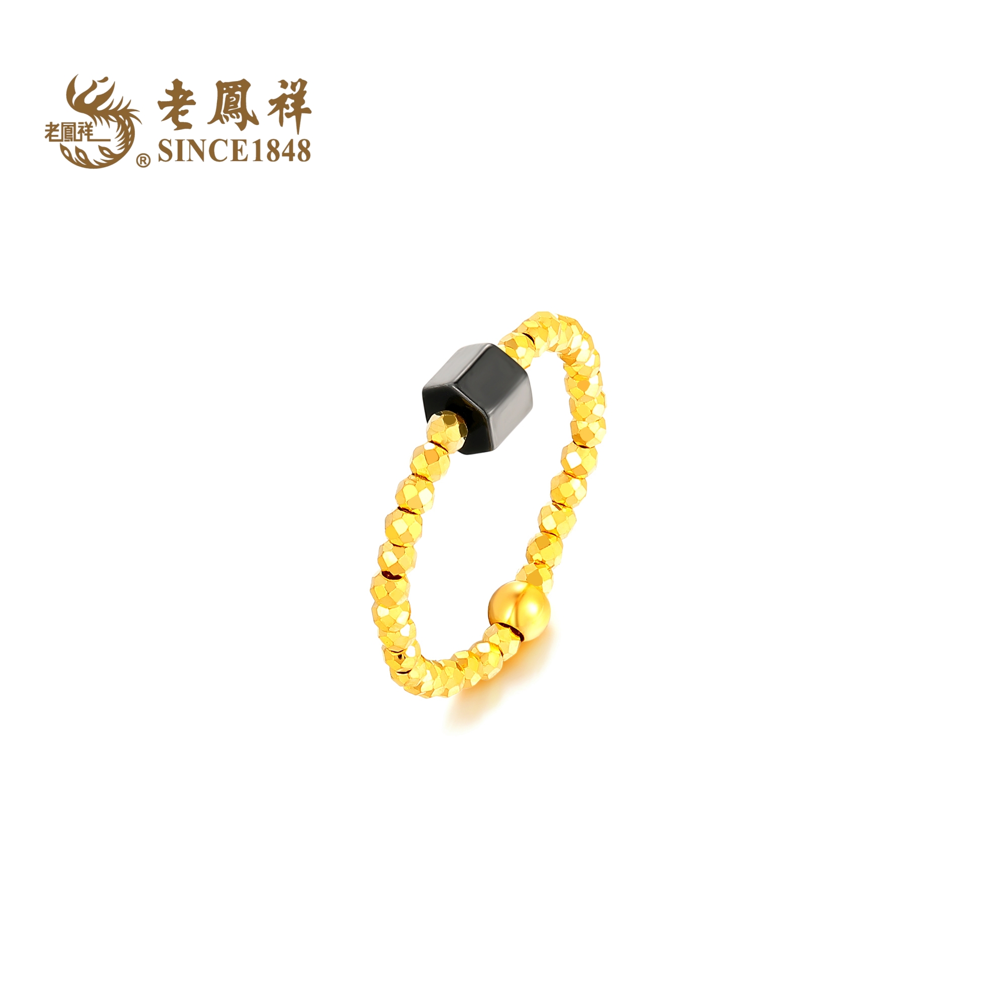 5G个性闪耀蹦迪珠陶瓷戒指ins风