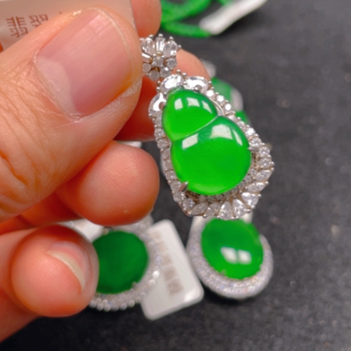 【闪购商品】翡翠颈饰银S925镶嵌吊坠