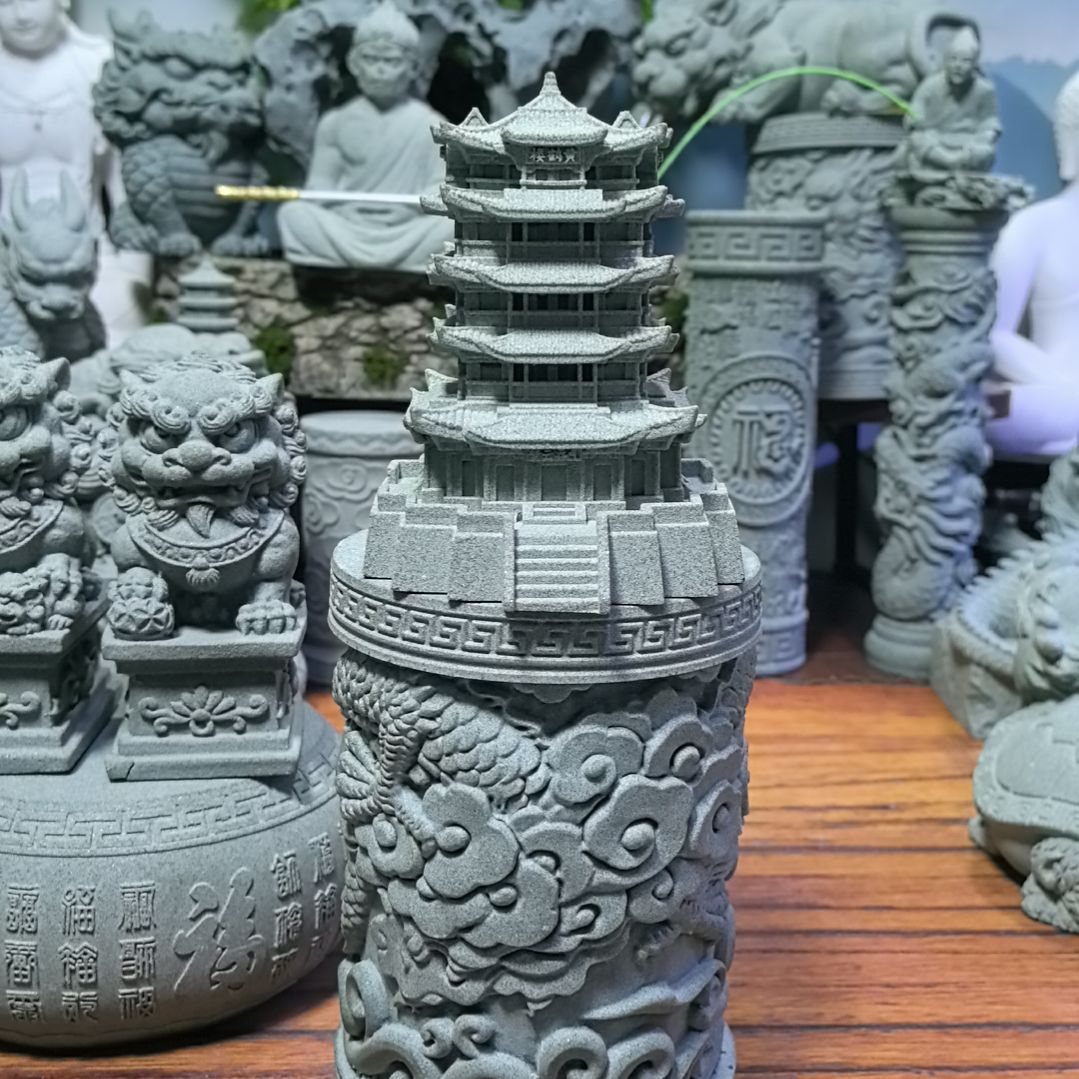 人造石青砂石造景摆件