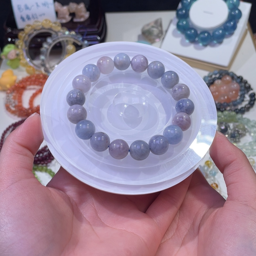 未镶嵌手链水晶紫罗兰方钠石11+