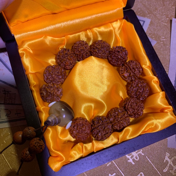 非金属木质手链 尼泊尔文玩佛珠五瓣金刚菩提手串