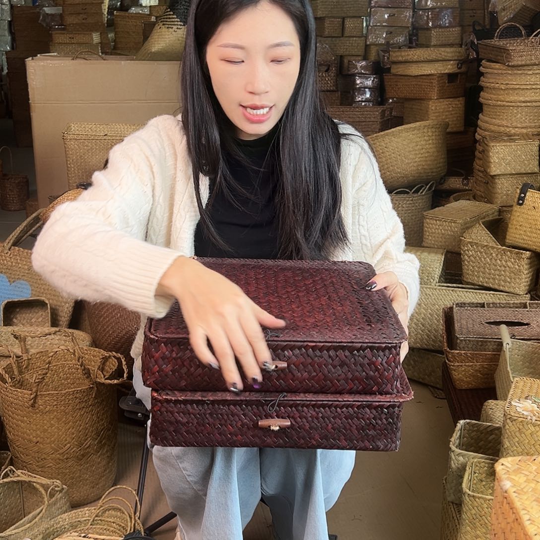 草编草编包/草编收纳盒微瑕疵