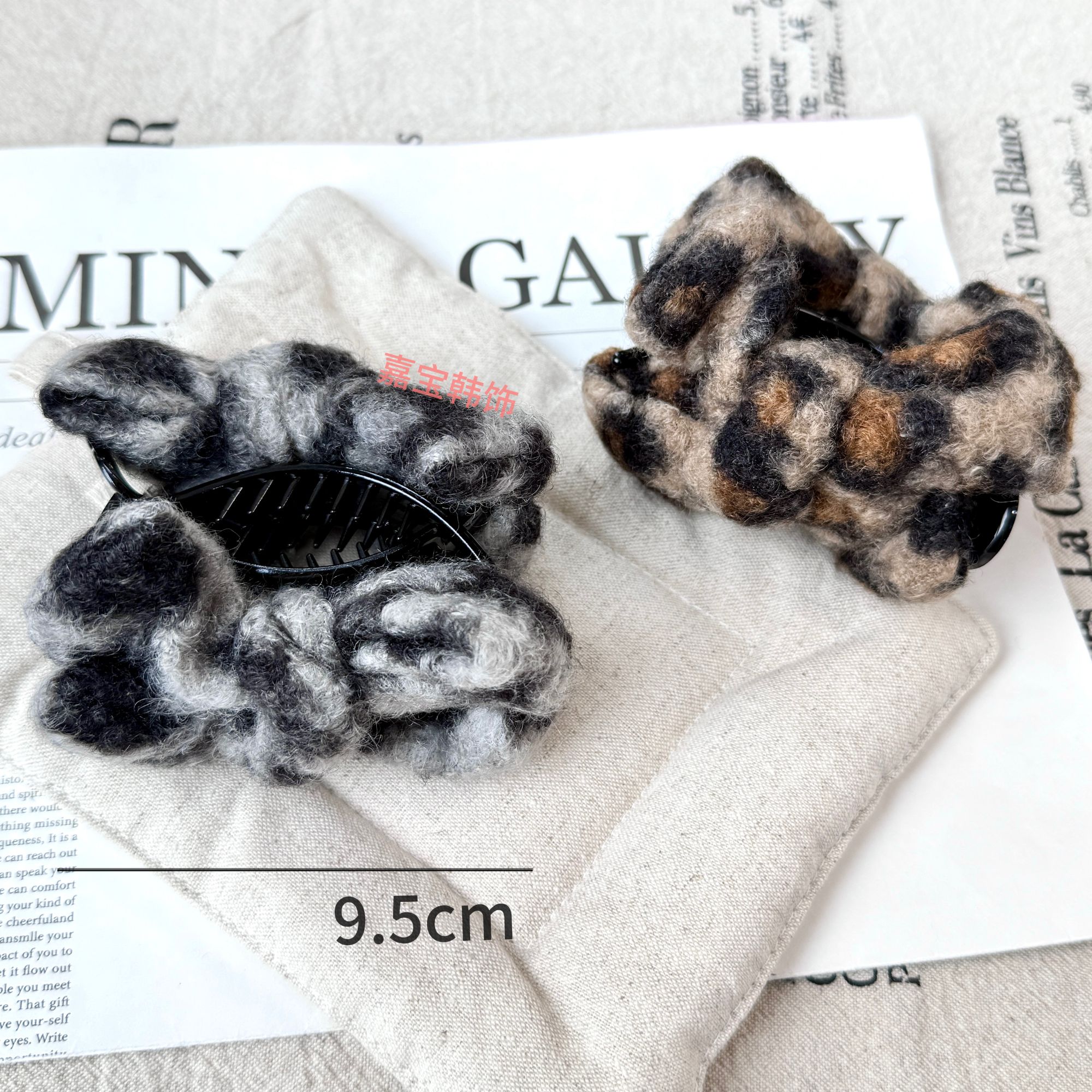 韩国东大门定制款原创设计高定毛茸茸秋冬新品抓夹丸子抓夹ZJ131