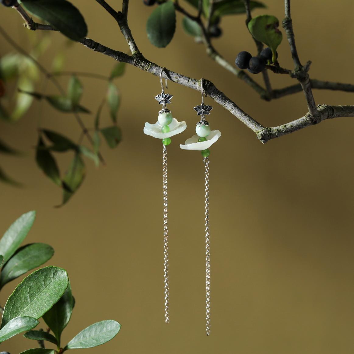 非金属木质耳饰 【意婵】精品时尚流苏耳饰-908728