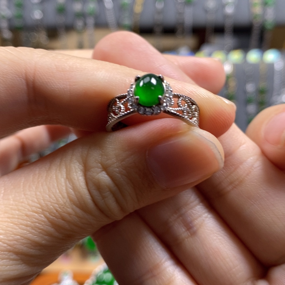 颈饰银S925镶嵌翡翠210号