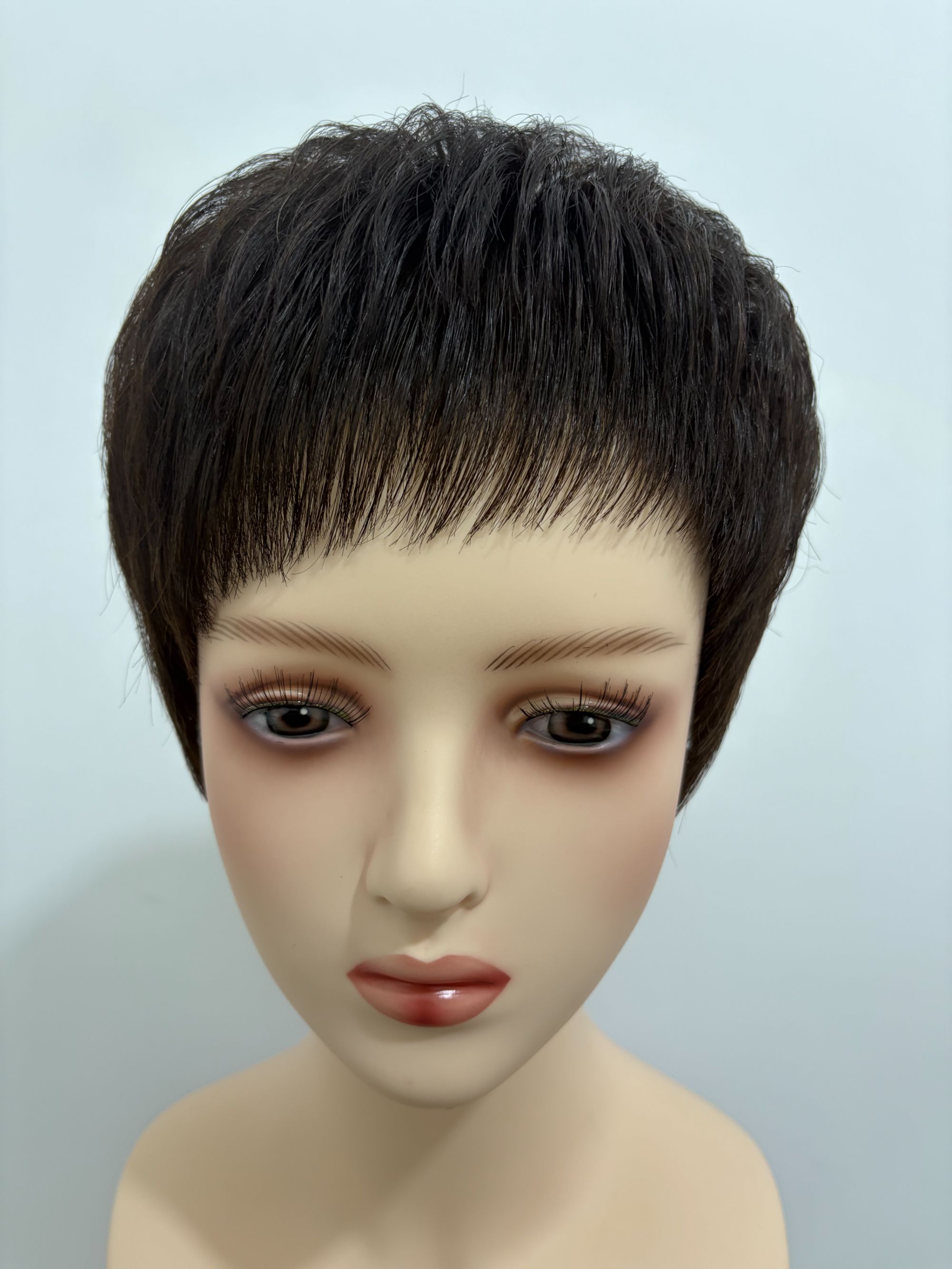 女士全真发轻薄透气遮白发短直发中老年全头套假发时尚妈妈发头套