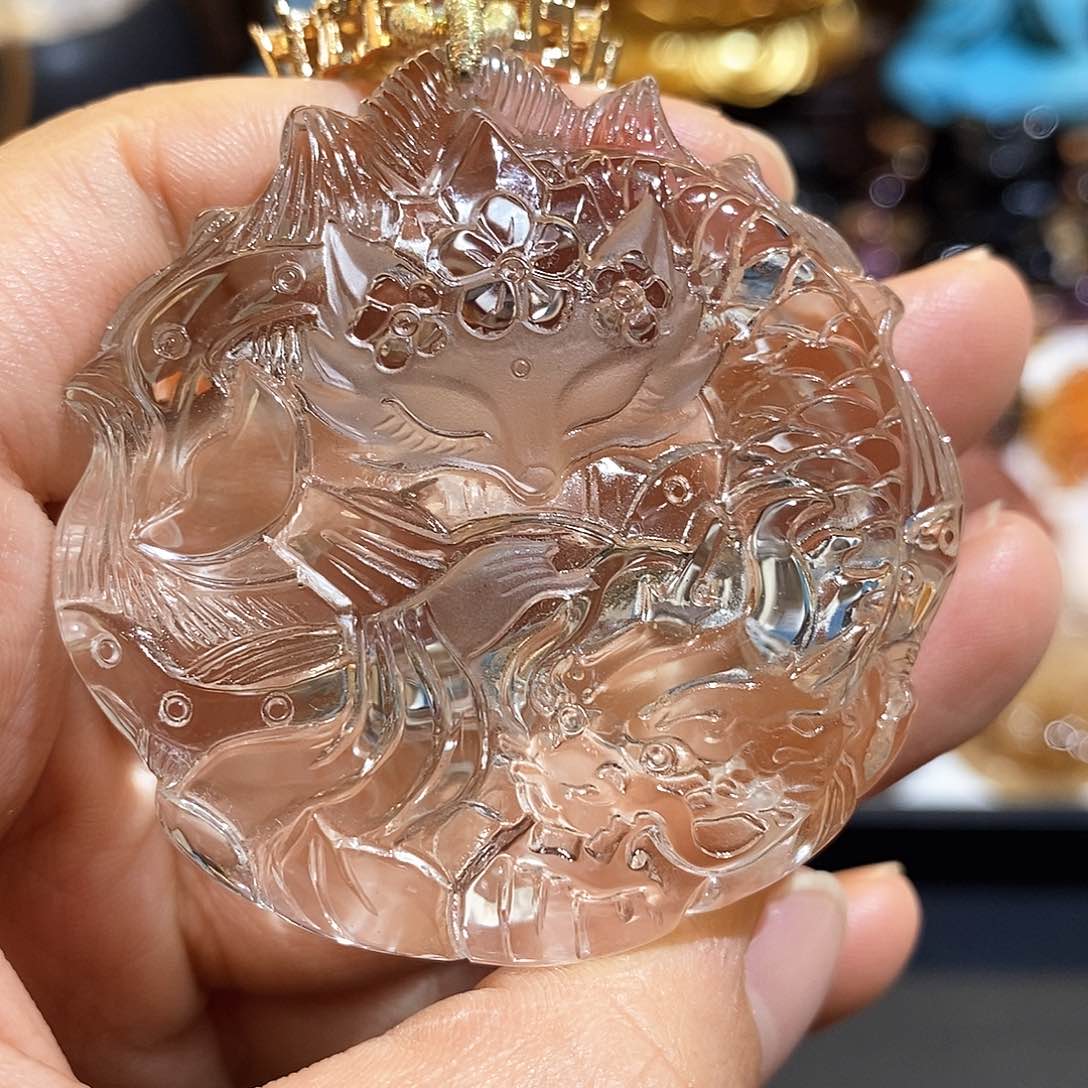 未镶嵌颈饰水晶猪*.吊坠