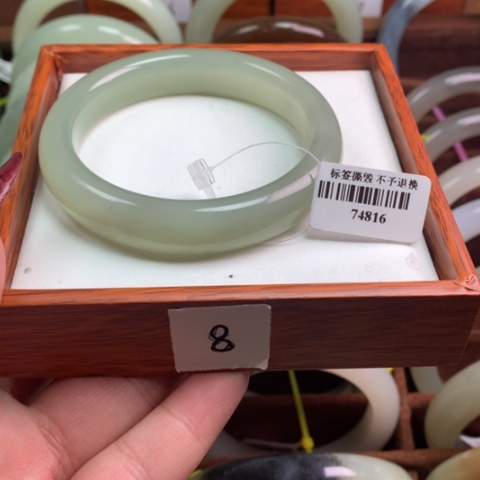 和田玉手镯未镶嵌55