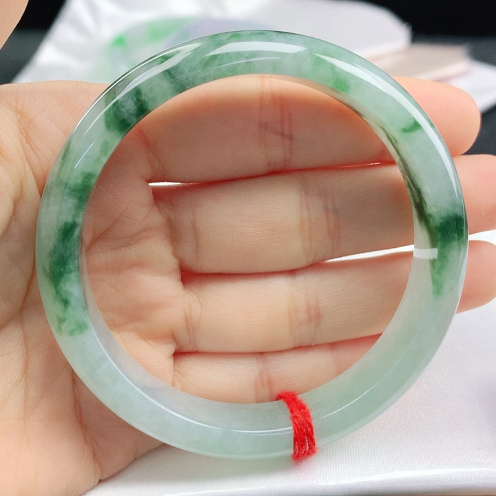 翡翠手镯未镶嵌冰飘花57