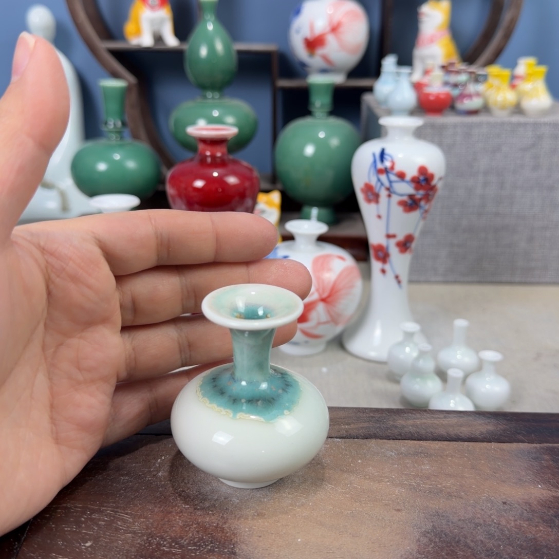 陶瓷手工小花器摆件
