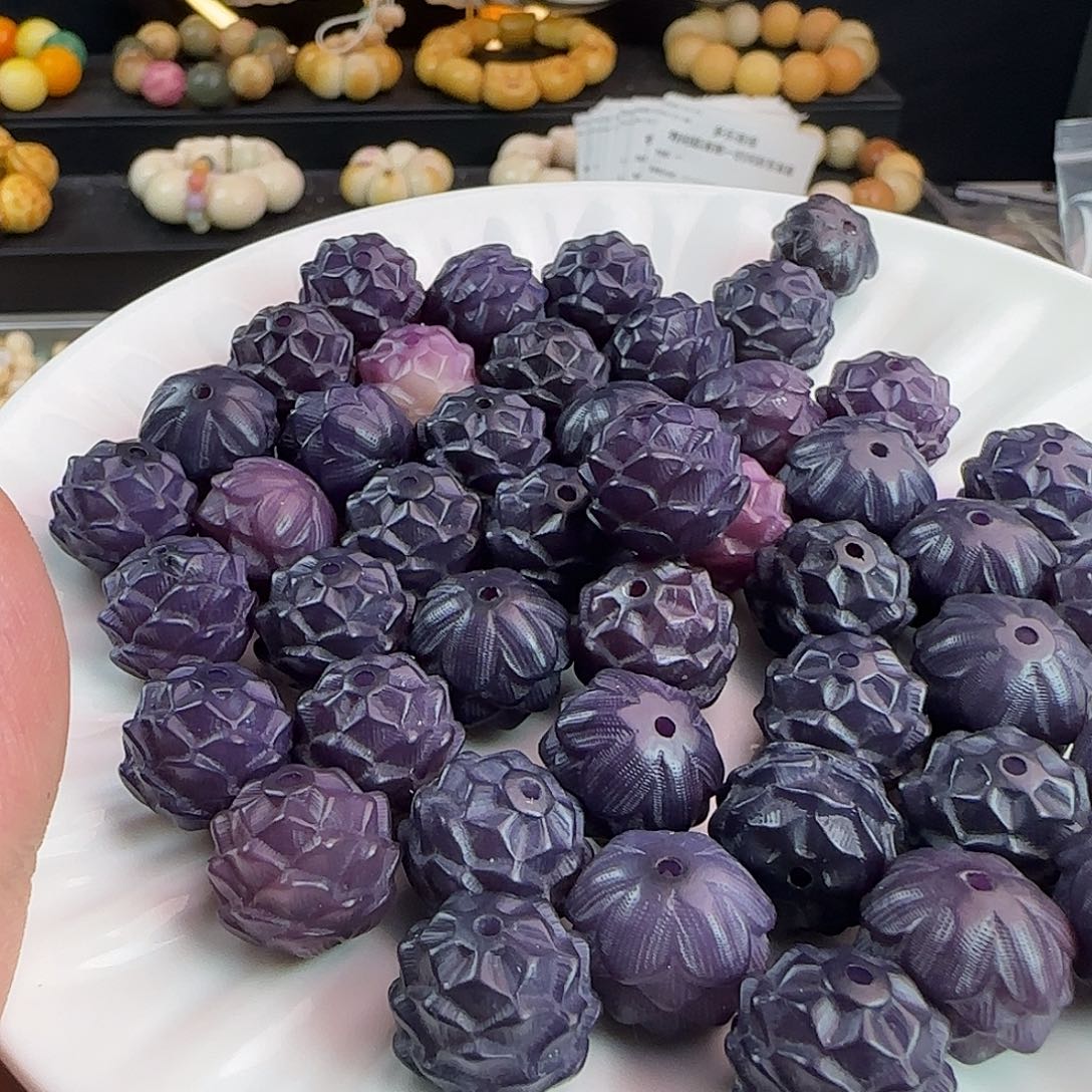 吊坠菩提根/象牙果卡16葡萄紫莲花15颗