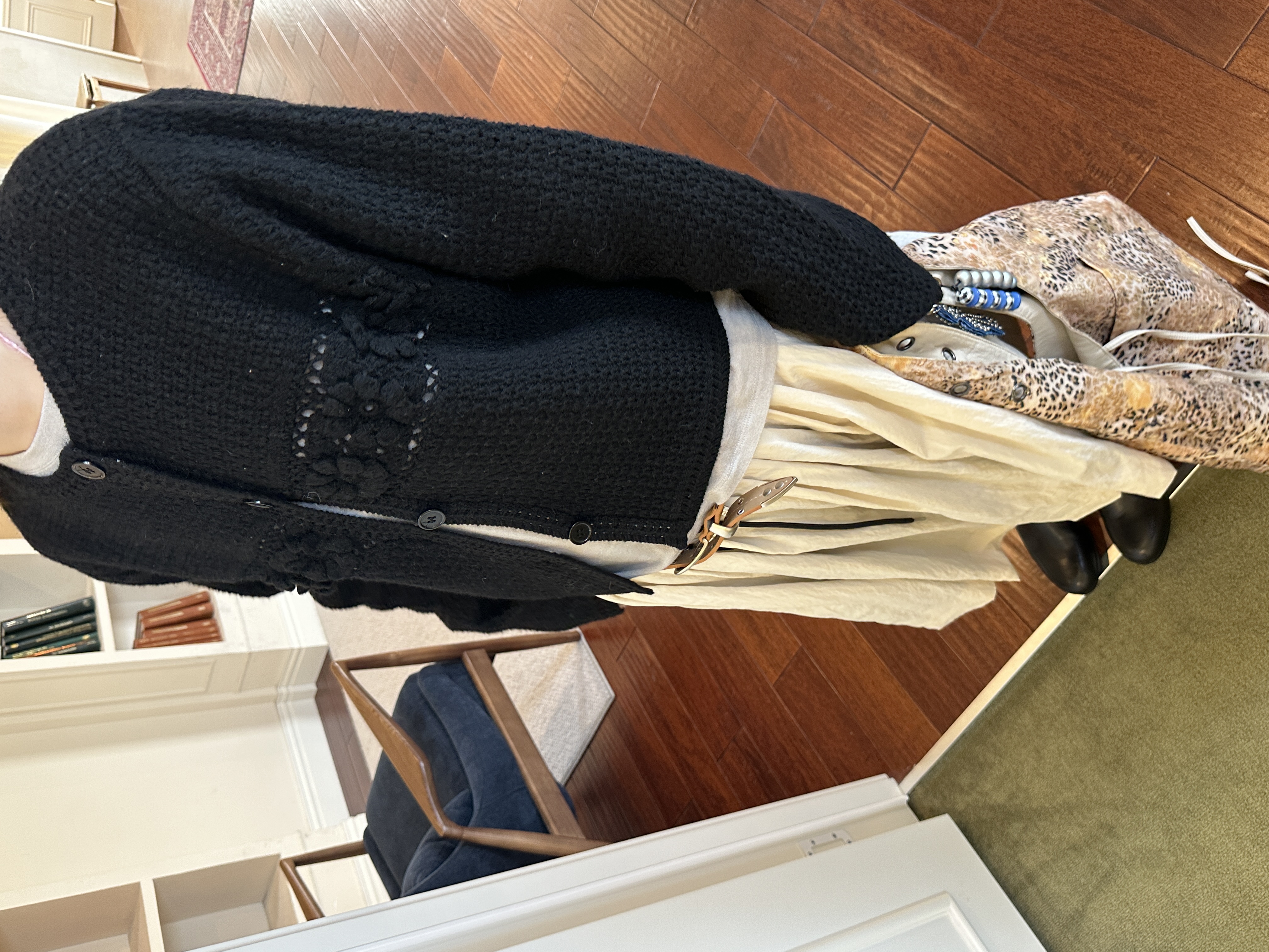 「ZDY」2274#Ins博主法式立体花朵毛衣开衫