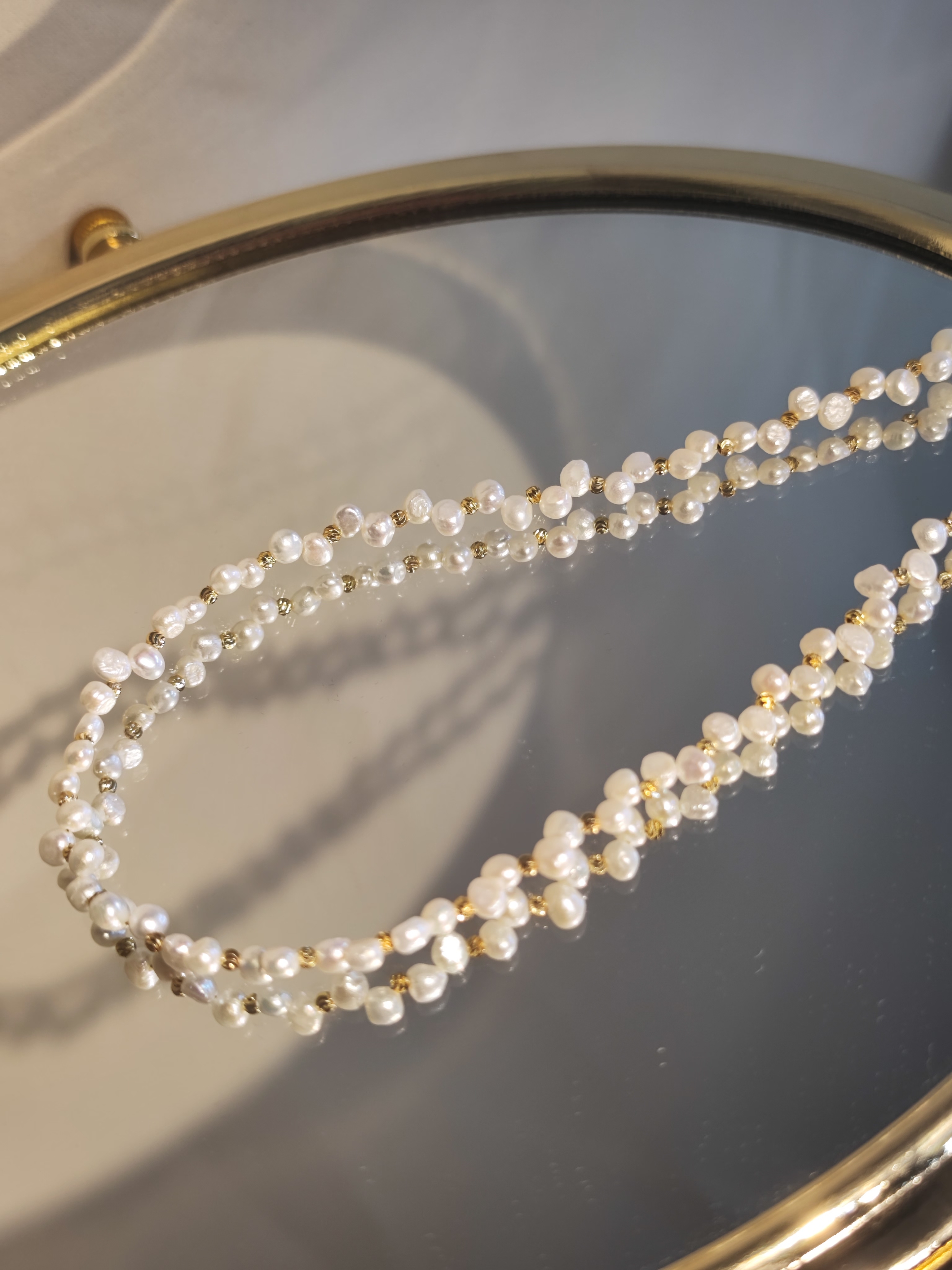 【花瓣】不规则淡水珍珠巴洛克项链百搭法式40+5