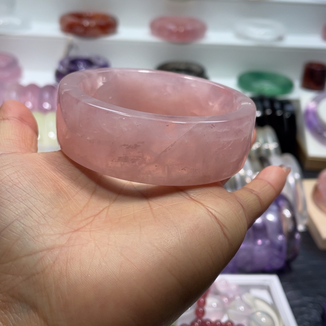 水晶手镯59.7圈口8号未镶嵌