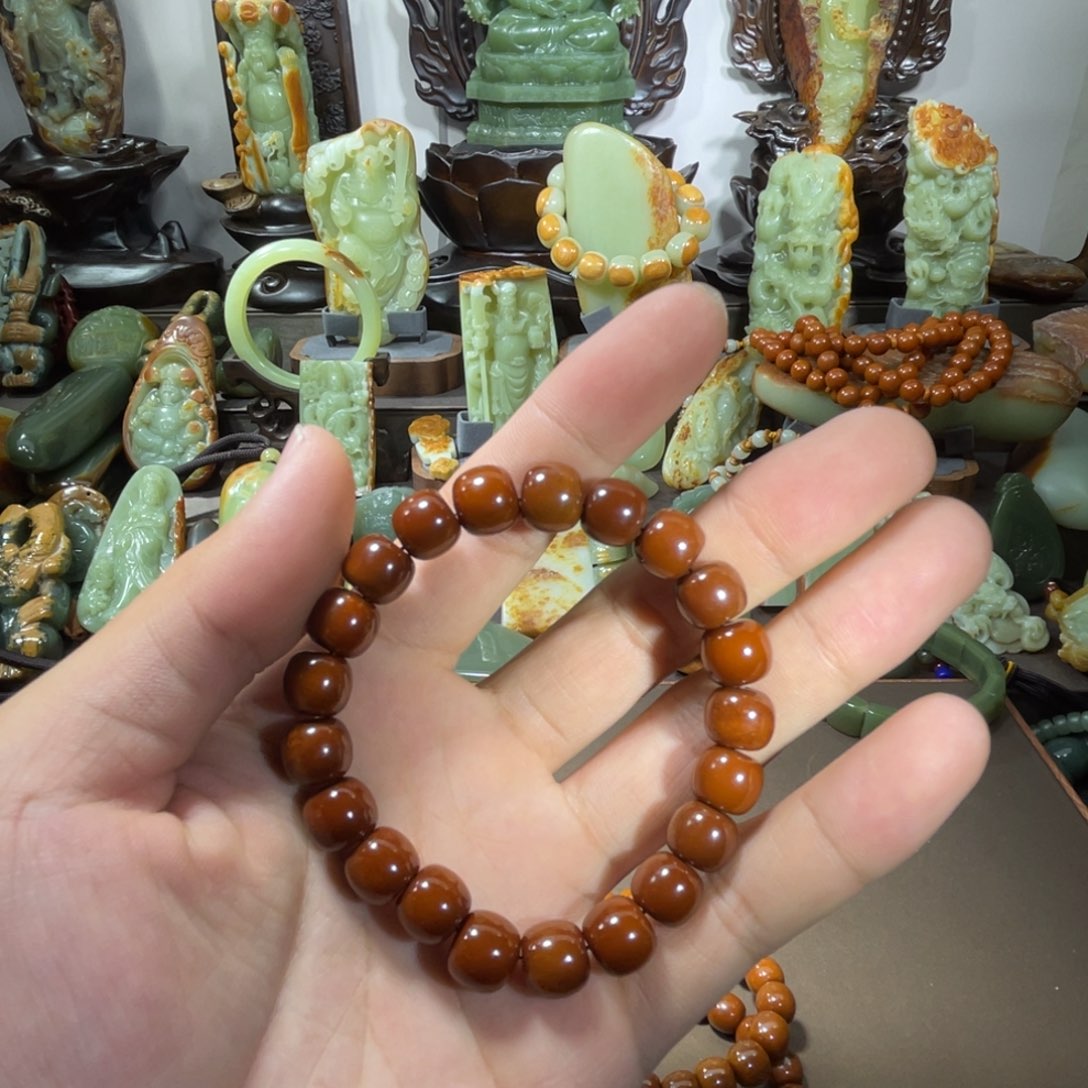 岫岩河磨玉（透闪石质玉）手串未镶嵌