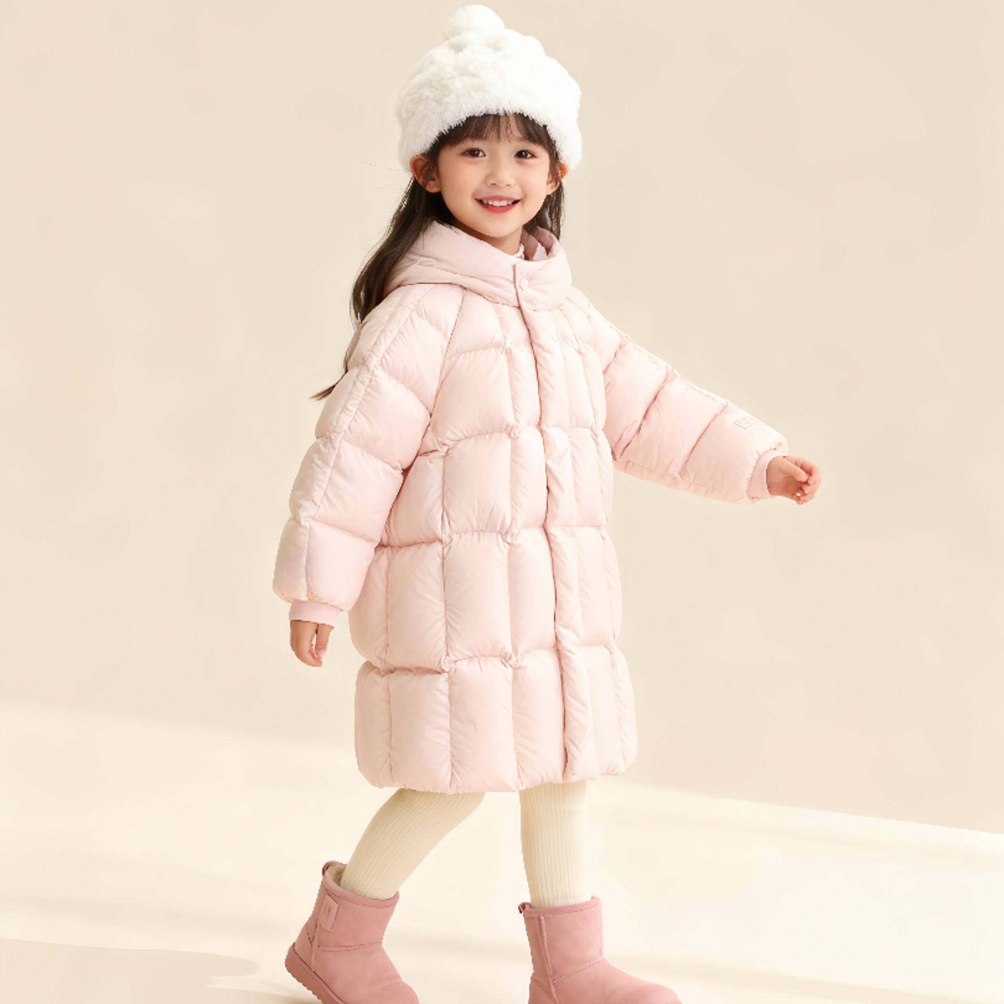 【新年战袍】黑金儿童鹅绒服5.0冬季长款北欧精灵帽鹅绒YY