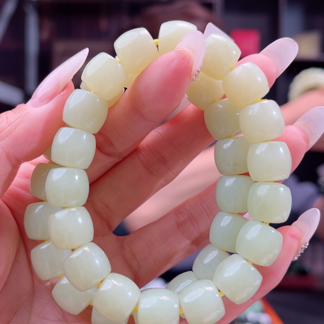 【闪购商品】和田玉（糖玉）手链未镶嵌若羌黄口多样性发拍一发一12