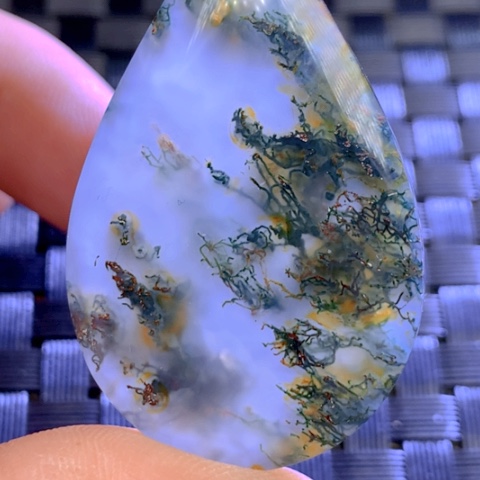 玛瑙/玉髓颈饰足铂镶嵌