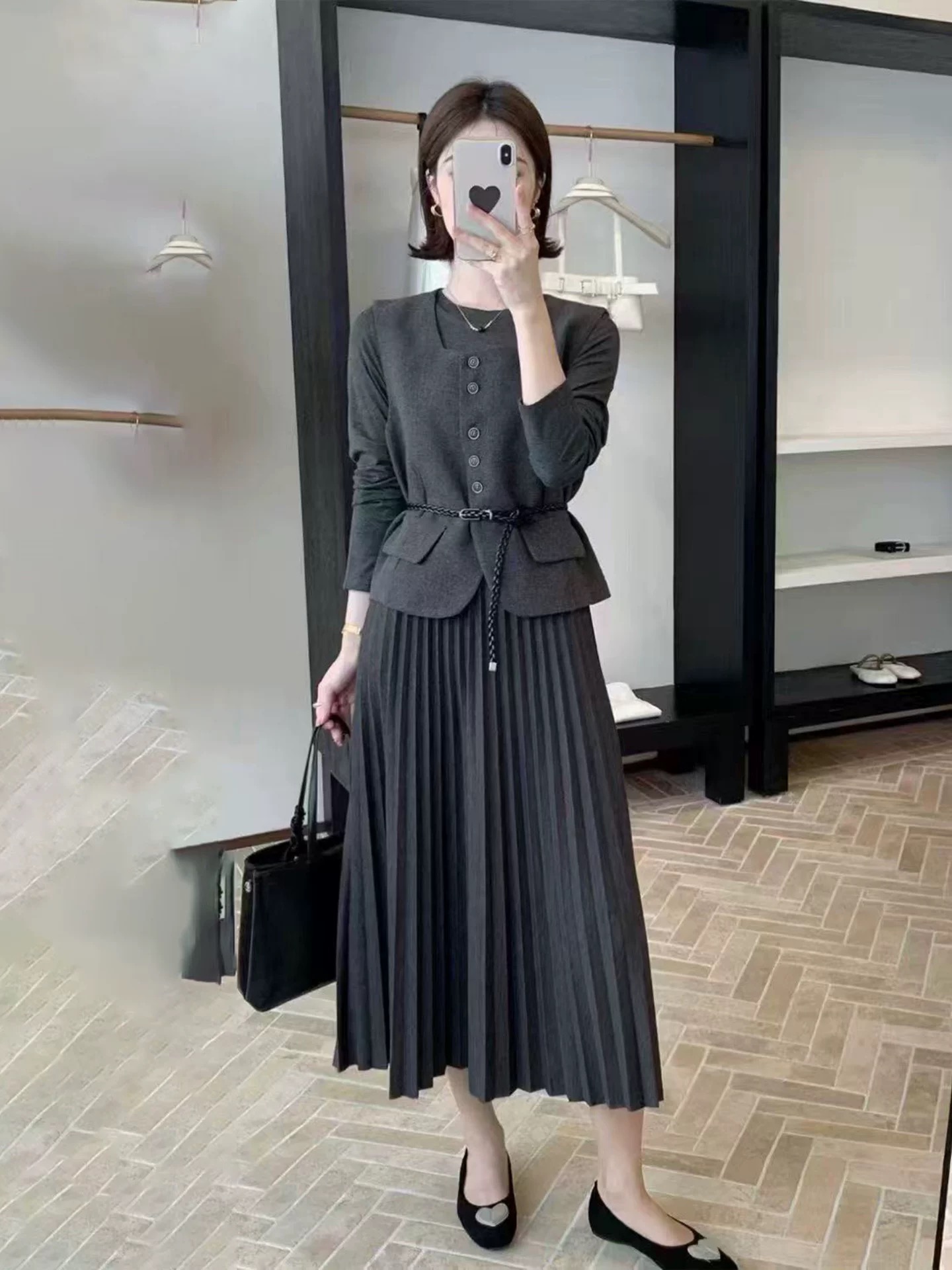 【钰姐精选】摩登2575-时尚法式百褶套装裙显瘦气质洋气小香款