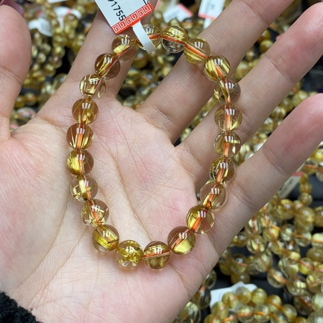 发晶手串未镶嵌妧*卓慕水晶钛晶ZT153191755J