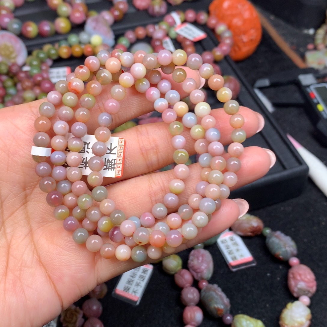 玛瑙/玉髓未镶嵌手链5+