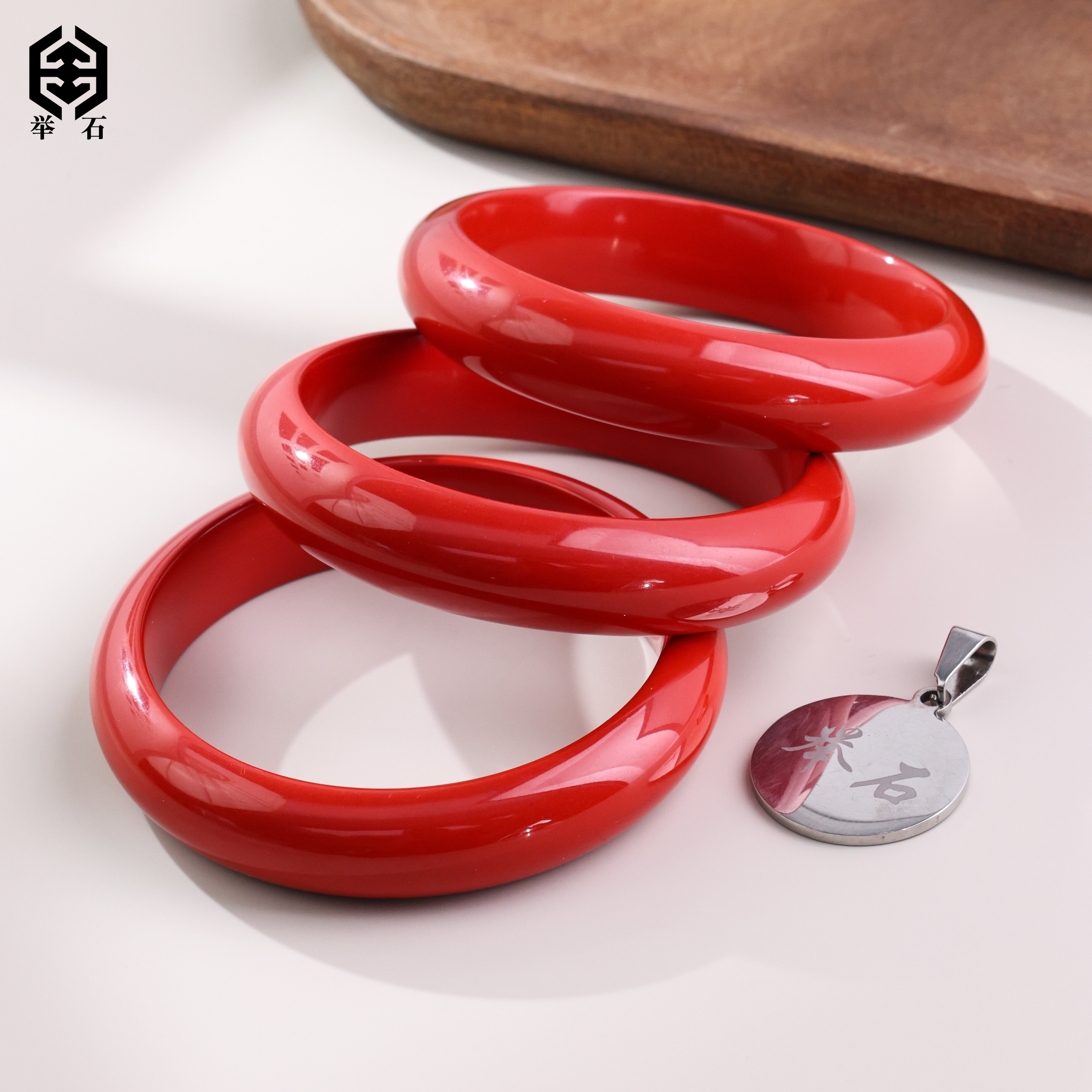 含辰砂工艺品【举石】X0713-9002-3朱砂手镯（一件/多样性发/自选）E