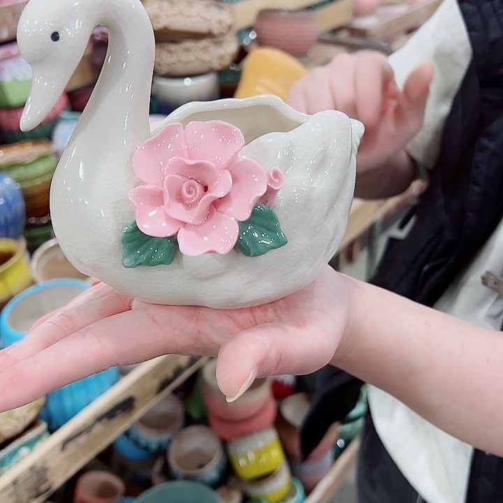 有孔，凑单福利满10元发货陶瓷多肉花盆！