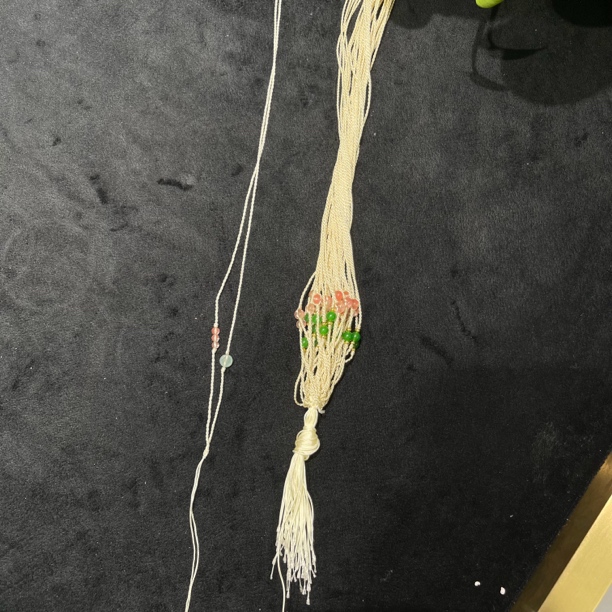 合金布艺吊坠 手工编织甜美挂件配绳